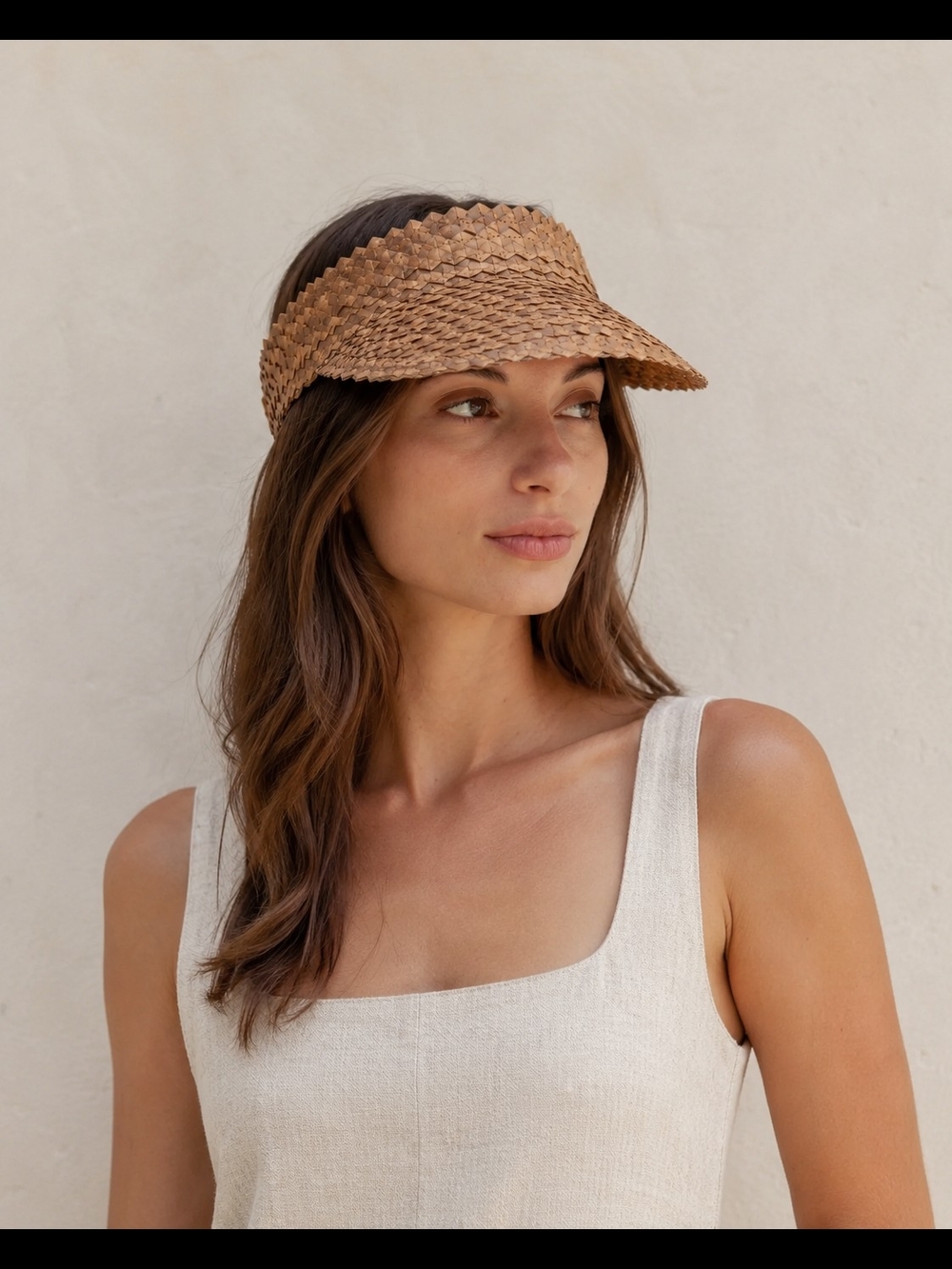 Woven Straw Visor - Natural